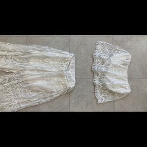 White lace two piece